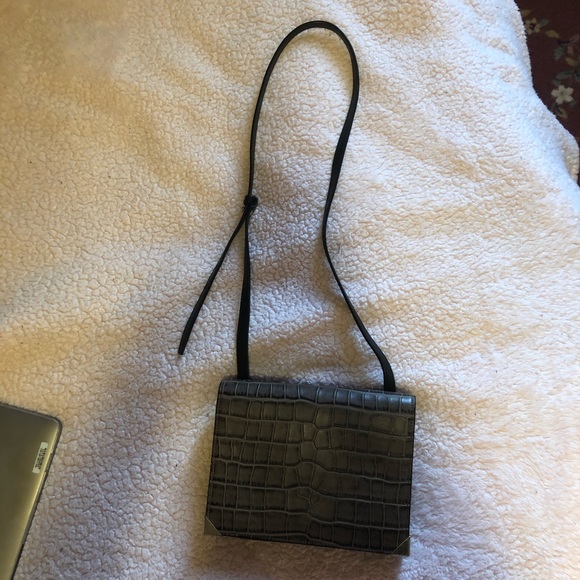 Alexander Wang croc gray flap bag - Picture 4 of 7